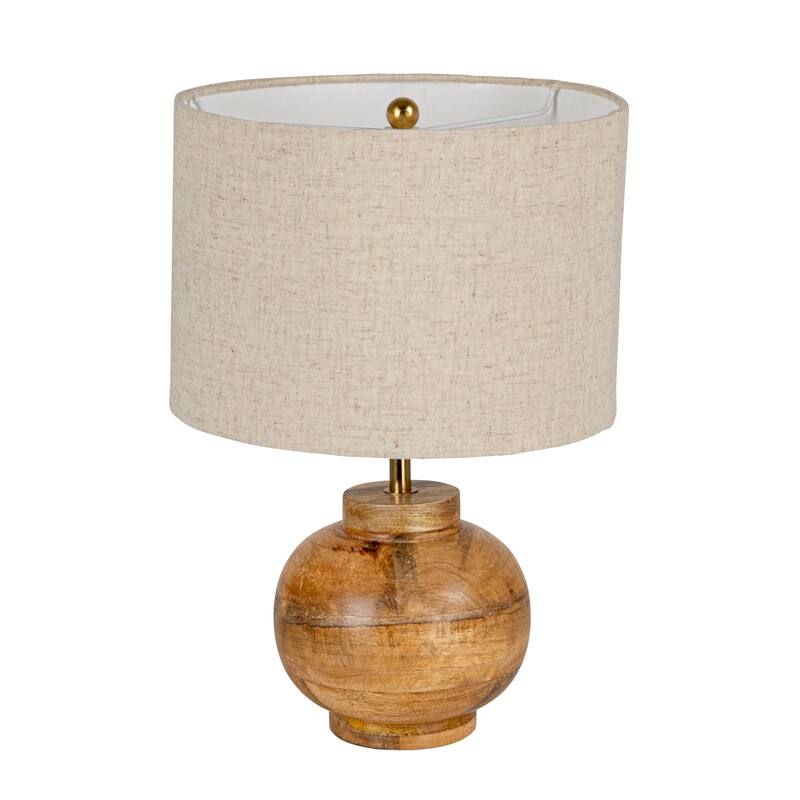 Mango Wood Elegance Table Lamp Set, Set of 2