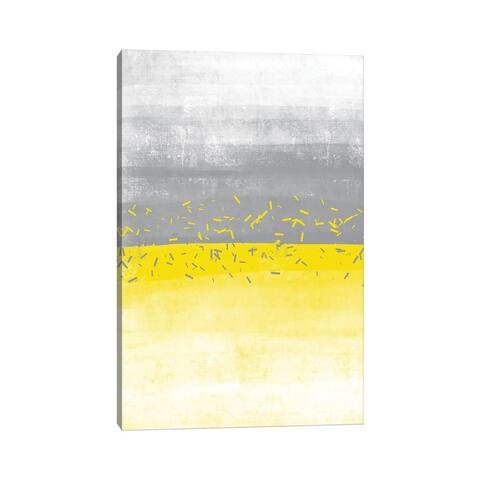 iCanvas "Abstract Painting No. 52 Illuminating Yellow & Ultimate Grey" by Melanie Viola Canvas Print