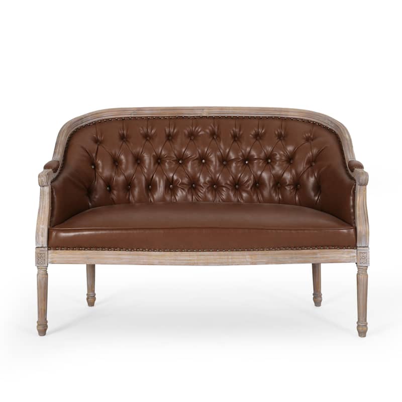 Faye Tufted Upholstered Loveseat by Christopher Knight Home