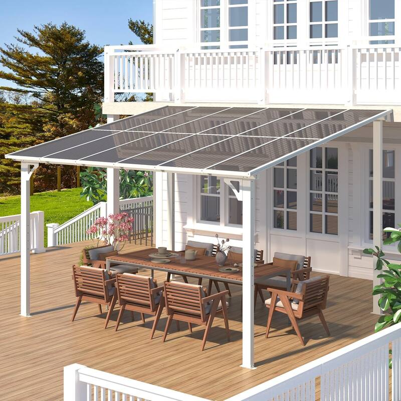 AECOJOY Wall Mounted Gazebos Pergola Gazebo Awnings for Backyard