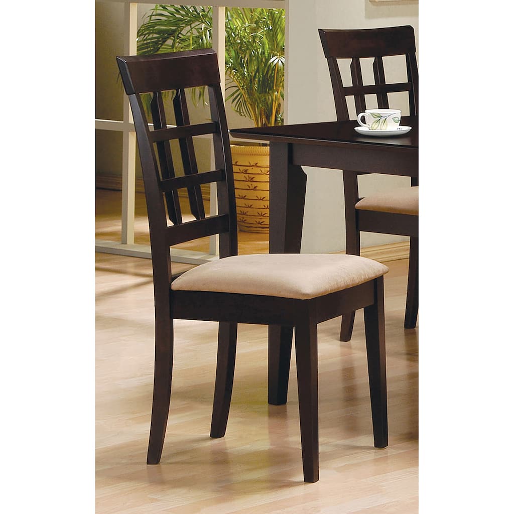 Hazelton Casual Wood and Fabric Dining Chairs (Set of 2)