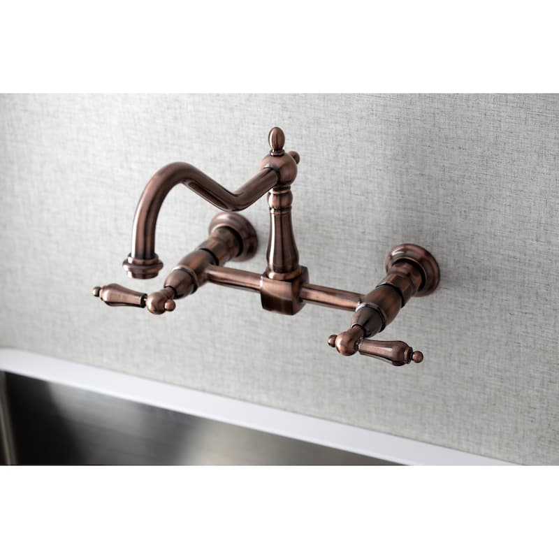 Heritage Two-Handle Wall Mount Kitchen Faucet