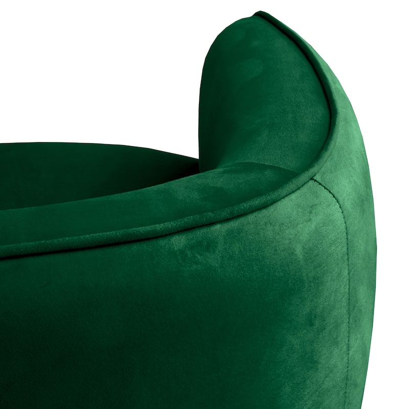 Roman Brass Finish Velvet Upholstered Accent Chair by iNSPIRE Q Bold