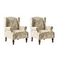 preview thumbnail 2 of 19, Ivan Traditional Animal Pattern Armchair with Nailhead Trim Set of 2 by HULALA HOME