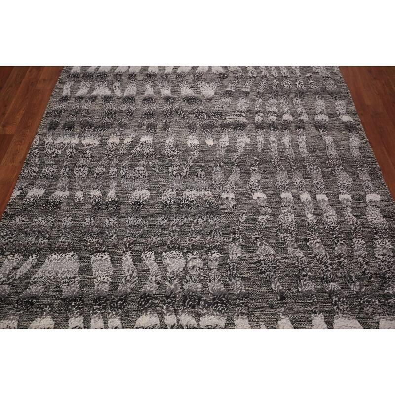 Abstract Moroccan Oriental Area Rug Handmade Wool Carpet - 5'1" x 8'0"