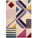 preview thumbnail 6 of 6, SAFAVIEH Handmade Fifth Avenue Yesenia Mid-Century Modern Wool Rug 4' x 6' - Ivory/Purple - Rectangle