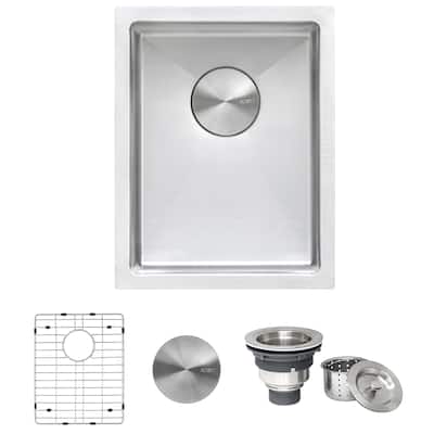 Ruvati 16 x 18 inch Undermount Bar Prep Tight Raduis 16 Gauge Kitchen Sink Stainless Steel Single Bowl - RVH7116