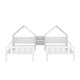preview thumbnail 12 of 12, Double Twin Size Platform Kids Bed Frame with House-Shaped Headboard and Built-in Nightstand, No Box Spring Required, White