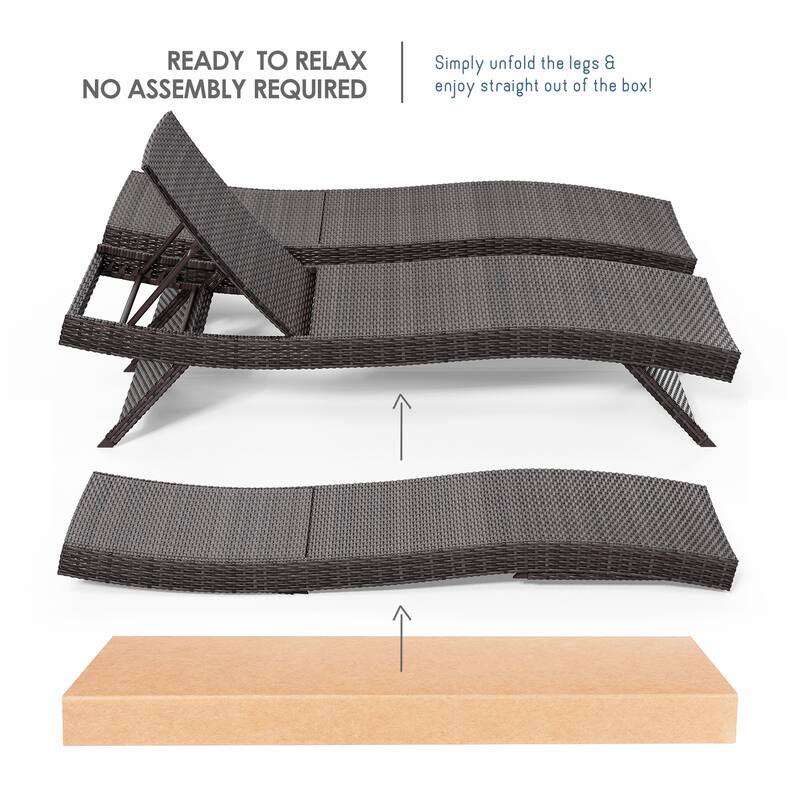 Empyrean Chaise Lounge Chair, Weather-resistant and sturdy, Outdoor Chair with Reclining Backrest - 78.75" x 26" x 38"