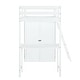 preview thumbnail 10 of 11, Multifunctional Design Loft Bed with Ladder, Guardrails, Wardrobe, Desk and Shelves, Twin Size, White
