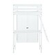 preview thumbnail 10 of 9, Twin Size Storage Loft Bed with Wardrobe, Wooden Bed with Desk, Kid's Bed with Ladder and Guardrail for Bedroom, White