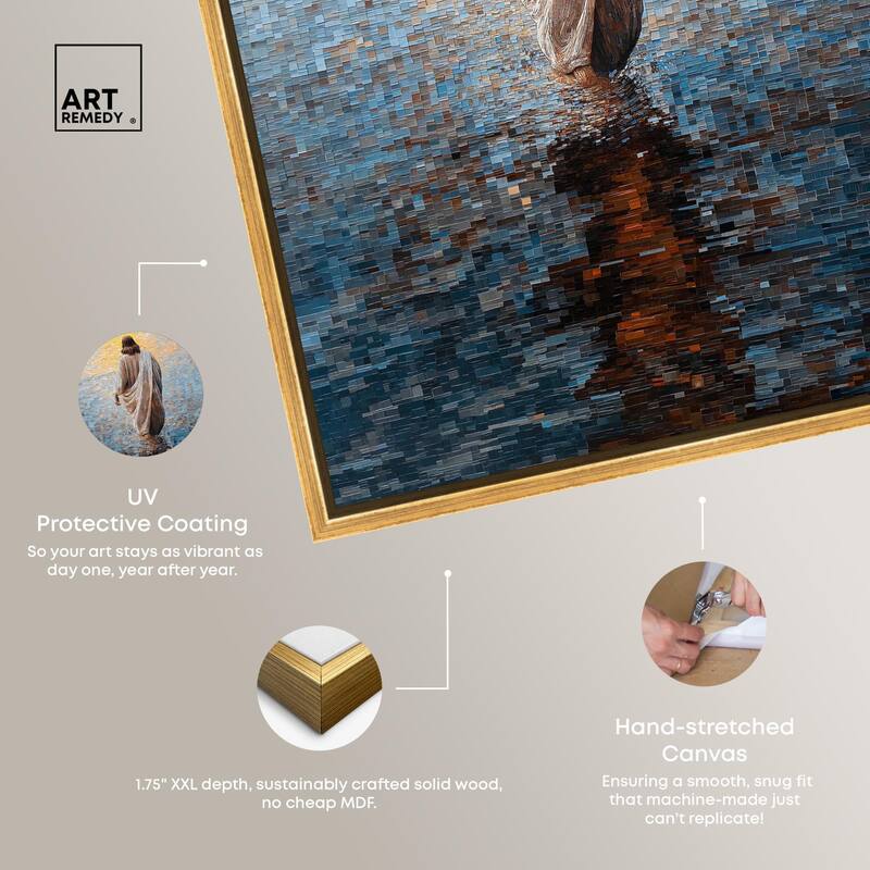 Water Walker Mosaic I Canvas by Art Remedy