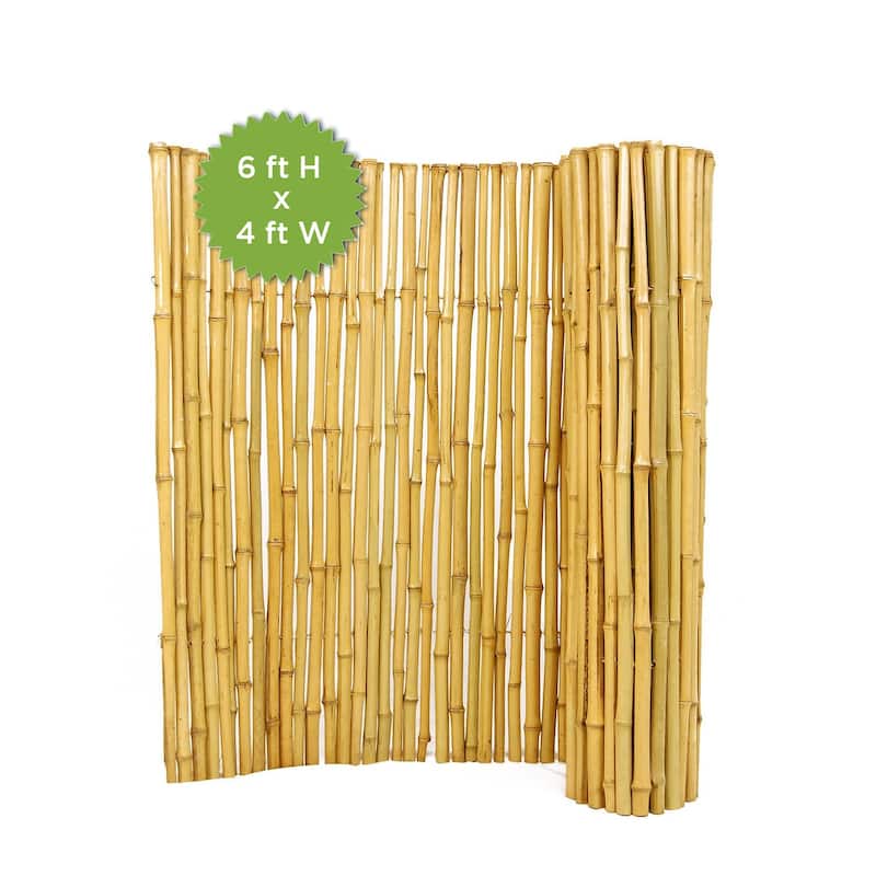 Natural Bamboo Fencing Rolled Fence Panel Patio Privacy Screen
