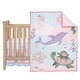 preview thumbnail 2 of 8, Lambs & Ivy Sea Dreams 3-Piece Dolphin/Turtle Nautical Baby Crib Bedding Set