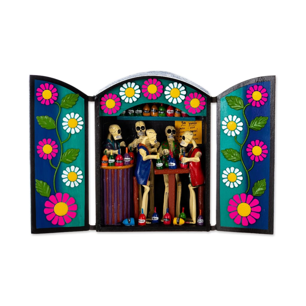 Novica Handmade Afterlife Canteen Ceramic Retablo