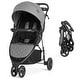 preview thumbnail 7 of 10, Evolur Breeze Stroller, Adjustable Backrest & Canopy, Compact Fold Lightweight Baby/Toddler Stroller with Storage Basket Grey