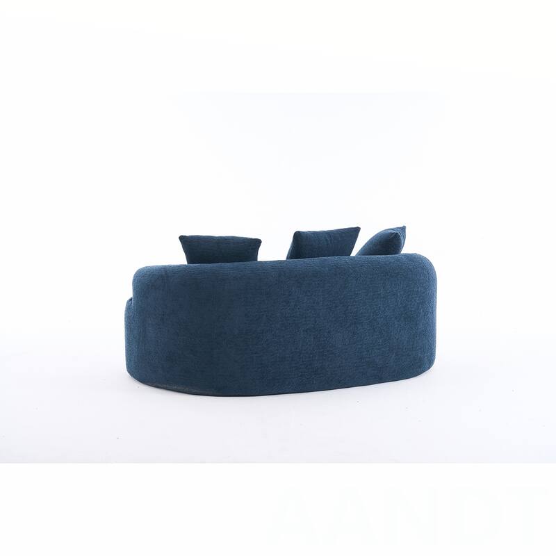 Chenille Fabric Loveseat Sofa
