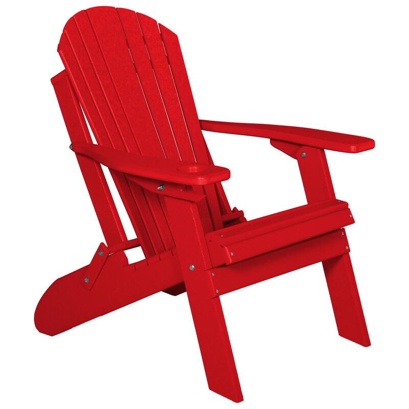 Eagle Collection Poly Folding Adirondack Chair - Red