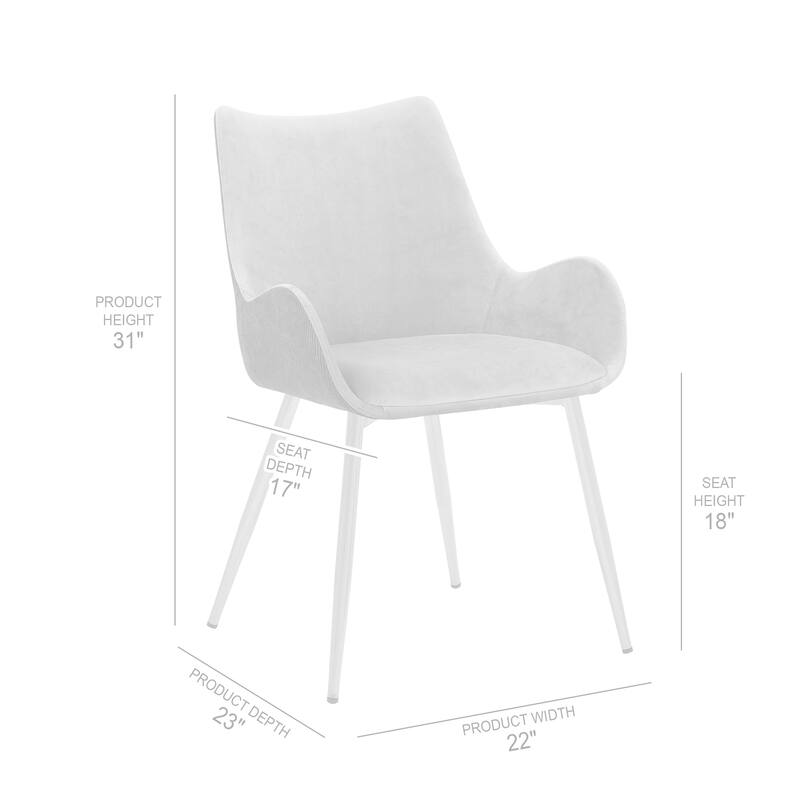 Avery Upholstered Dining Chair with Gold Legs