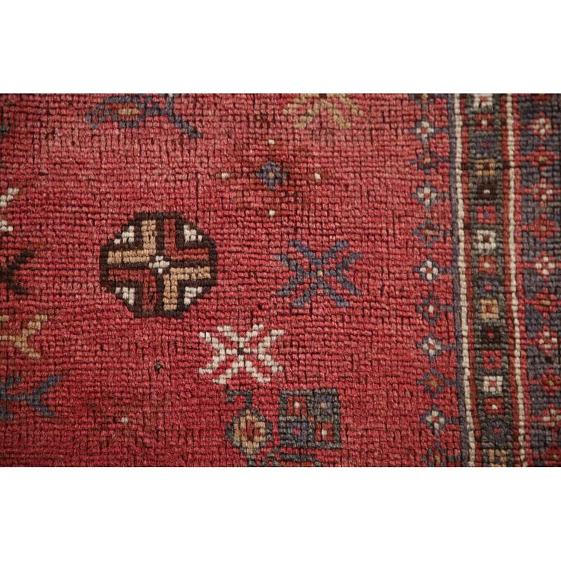 Vegetable Dye Qashqai Persian Antique Rug Tribal Wool Carpet - 4'9"x 7'5"