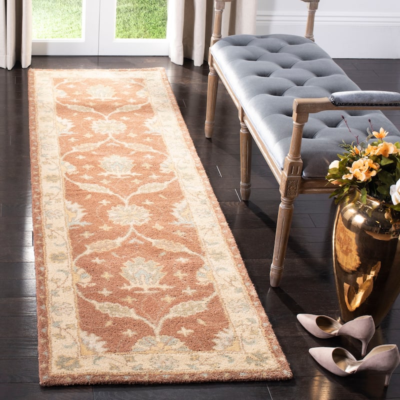 SAFAVIEH Handmade Antiquity Gigja Traditional Oriental Wool Rug - 2'3" x 14' Runner - Brown/Taupe