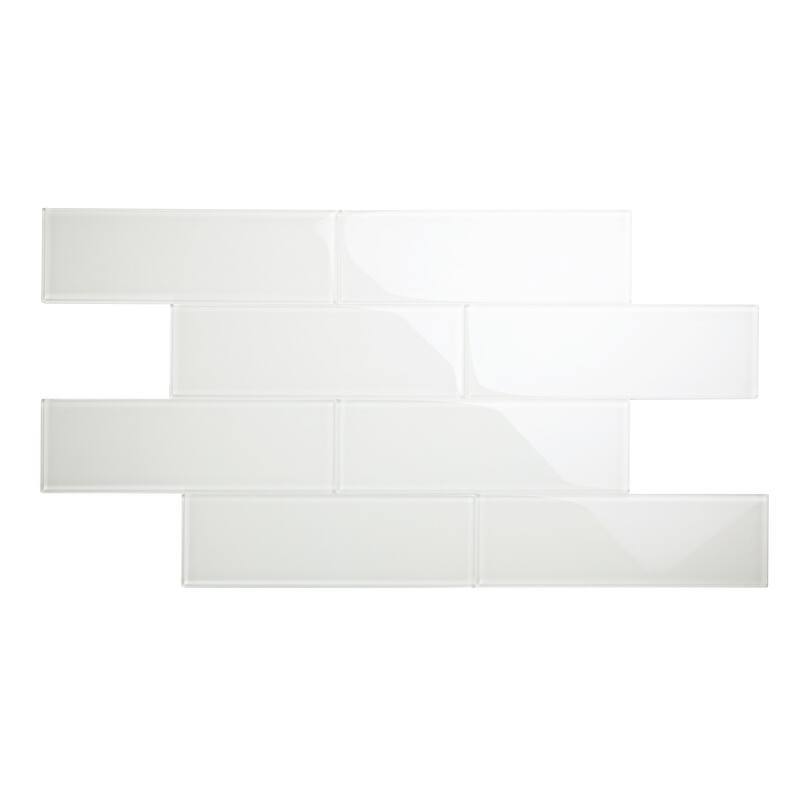 Alabaster 4x12 Glass Subway Tile