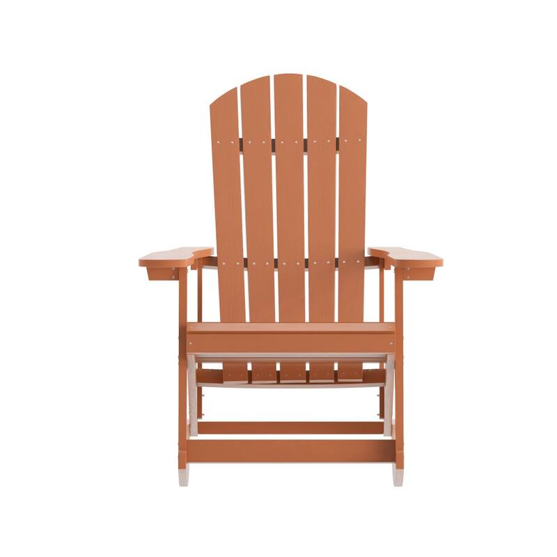 All Weather Polyresin Wood Rocking Adirondack Chair