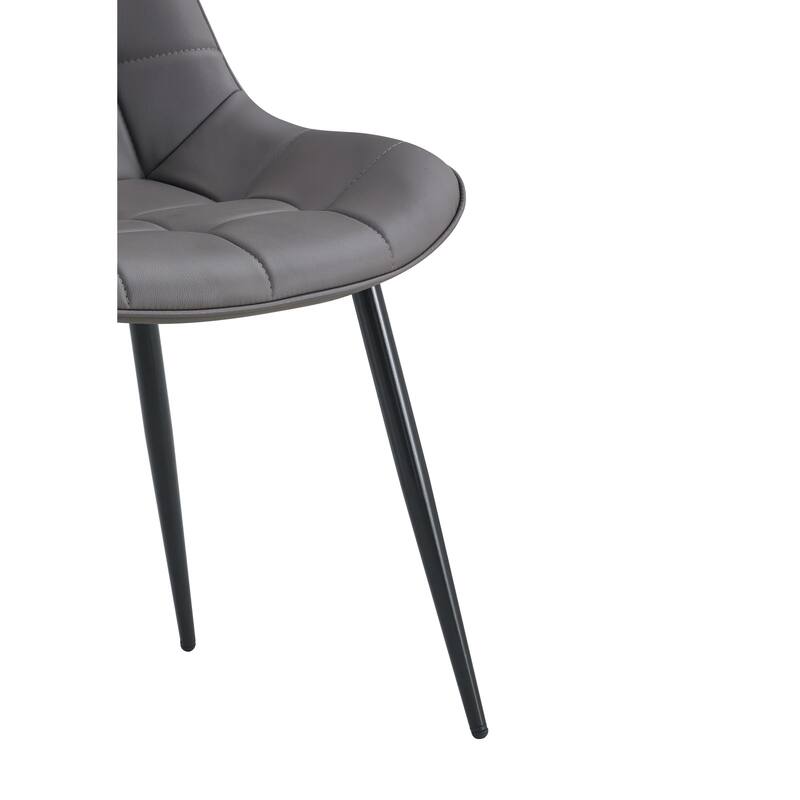 Modern Fabric Dining Chair with Stylish Grid Pattern,Set of 2