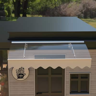 Wall-mounted window and door awnings for wooden wall rooms