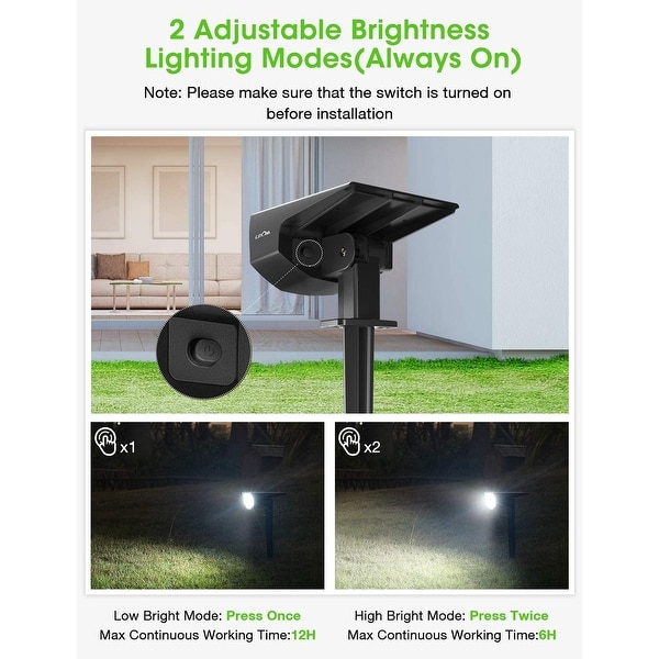 LITOM 6PCS 10PCS Solar Lights 12 LED Solar Landscape Lights Outdoor IP67 Waterproof Solar Landscape Spotlight for Garden Yard Bed Bath Beyond 34505176