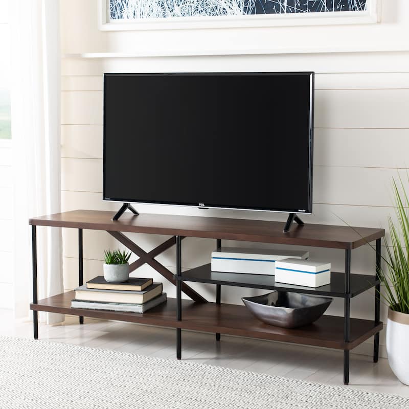 SAFAVIEH Bruno Industrial Media 55" TV Stand - 55.1" x 15" x 19.7"