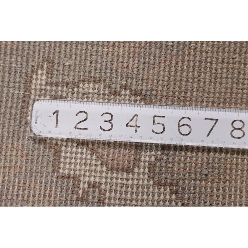 Gray Oushak Indian Area Rug Handmade Wool Carpet - 8'9"x 11'7"