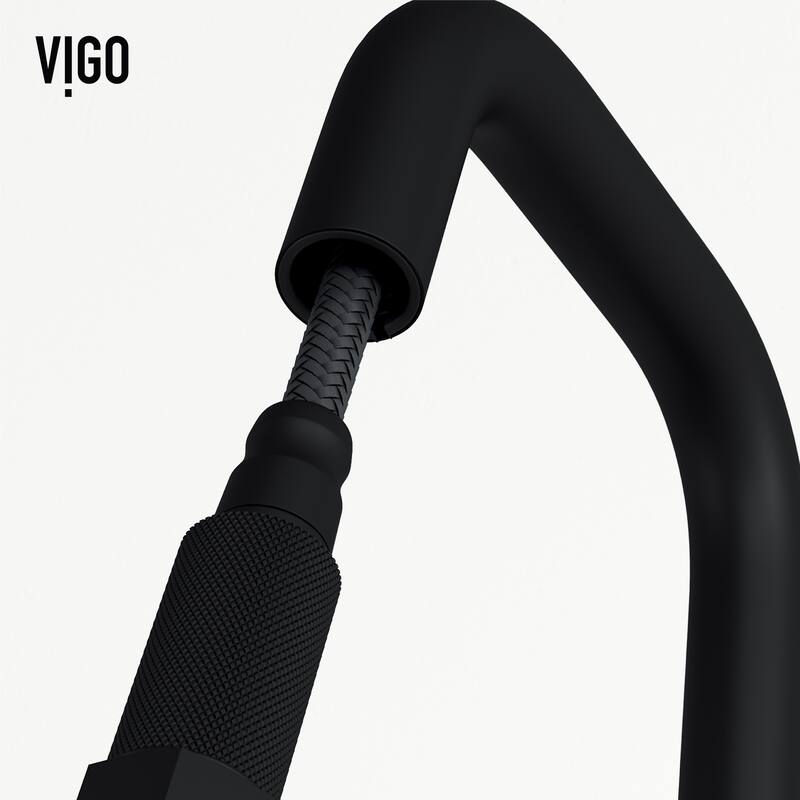 VIGO Hart Angular 18" H Single Handle Pull-Down Kitchen Faucet