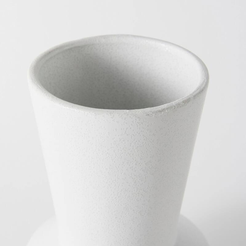 Laforge 5.5L x 5.5W x 9.4H White Ceramic Vase