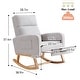 preview thumbnail 75 of 105, HOMYKA Rocking Chair for Nursery with Footrest