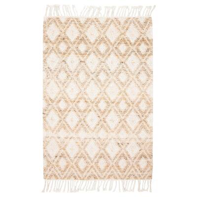 ECARPETGALLERY Braid weave Sienna Brown Wool Rug - 5'0 x 7'7