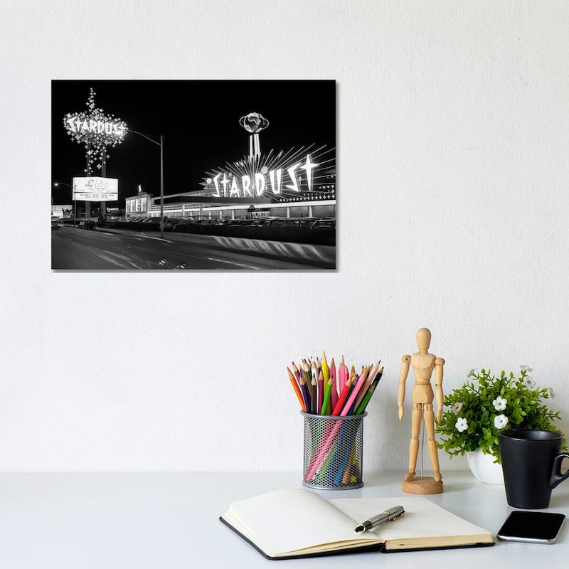 iCanvas "1960s Night Scene Of The Stardust Casino Las Vegas Nevada USA" by Vintage Images Canvas Print - 8x12x0.75