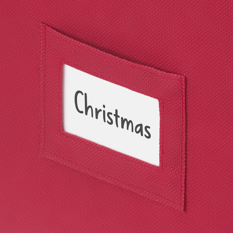 Whitmor Christmas Storage Box - Red w/Green Trim