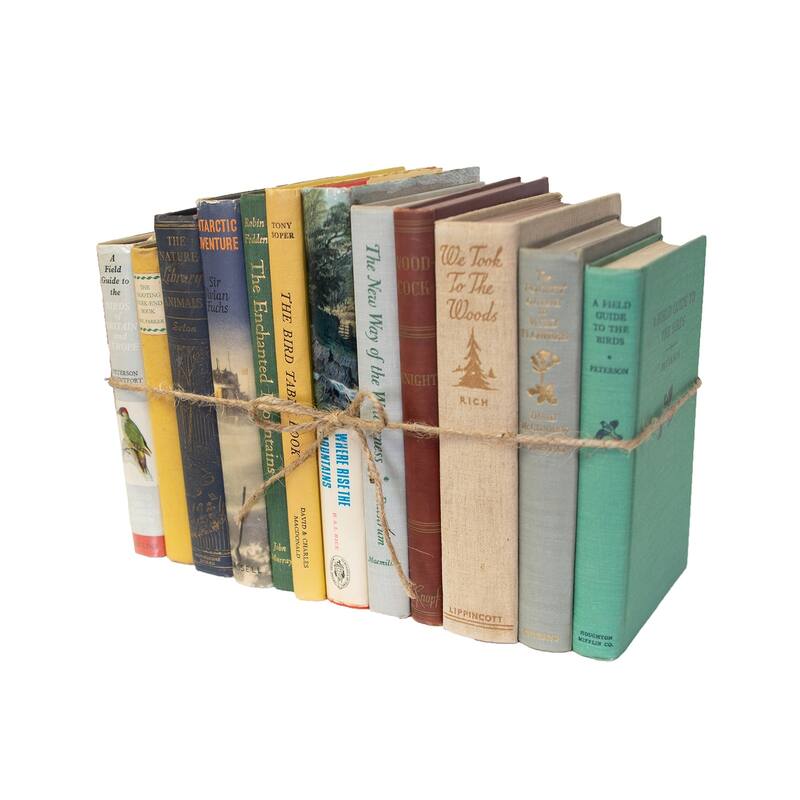 Decorative Books - Vintage Outdoor Book Bundle - 1 Foot of Subject Books