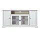 preview thumbnail 12 of 15, Merax TV Stand for TV up to 65in with 2 Tempered Glass Doors, Adjustable Shelves