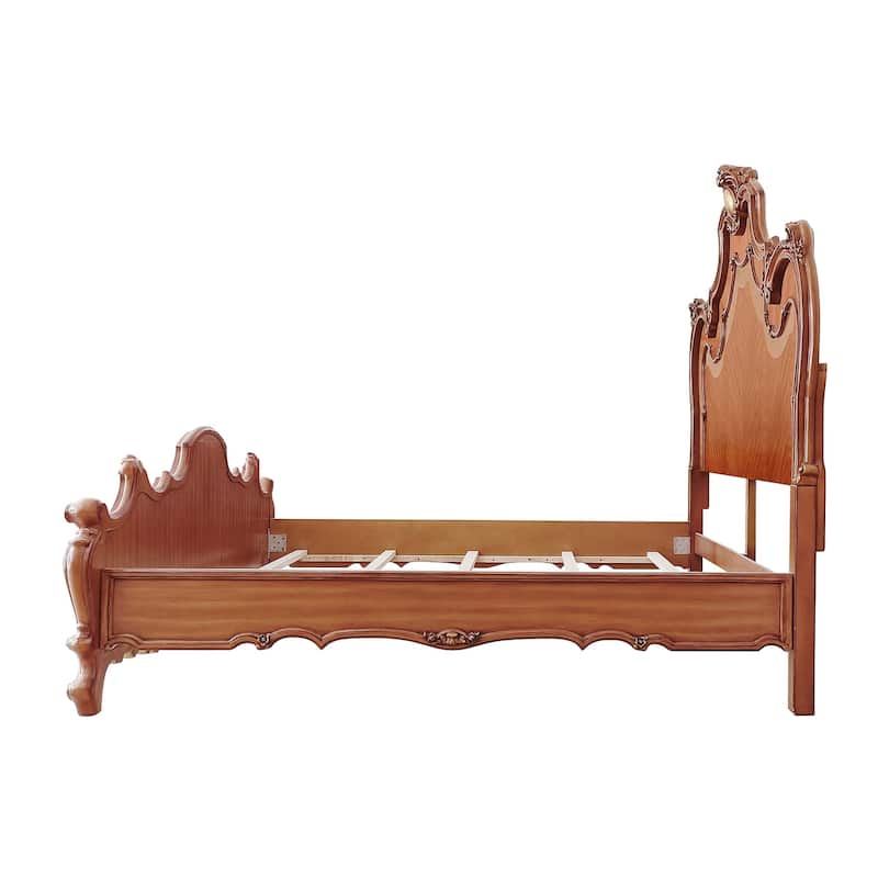 Deveraux Honey Oak Panel Bed with Slat