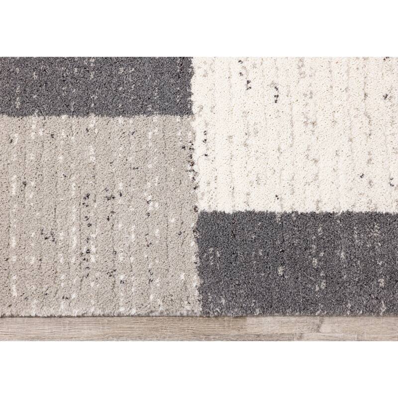 Ryan Collection - Cream/Grey Rectangles Rug