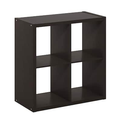 Furinno Cubicle Open Back Decorative Cube Storage Organizer, 4-Cube