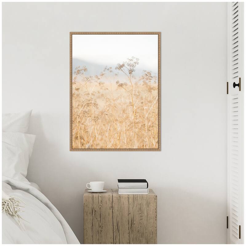 Kate and Laurel Sylvie Wild Fennel Framed Canvas by Crystal Lynn Collins