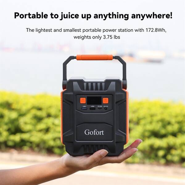 Gofort 200W Portable Power Station Power Bank Solar Generator AC 200W /DC  120W l/Type-C 18W/QC3.0/5W LED - Bed Bath & Beyond - 36247942