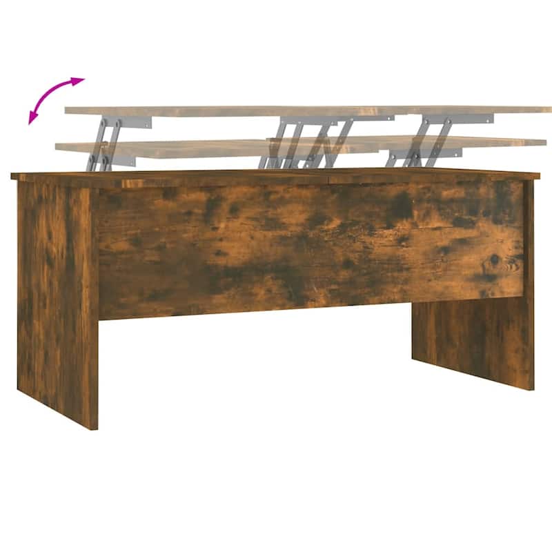 vidaXL Coffee Table Lift Top End Table Accent Side Sofa Table Engineered Wood - 40.2" x 19.9" x 18.3"