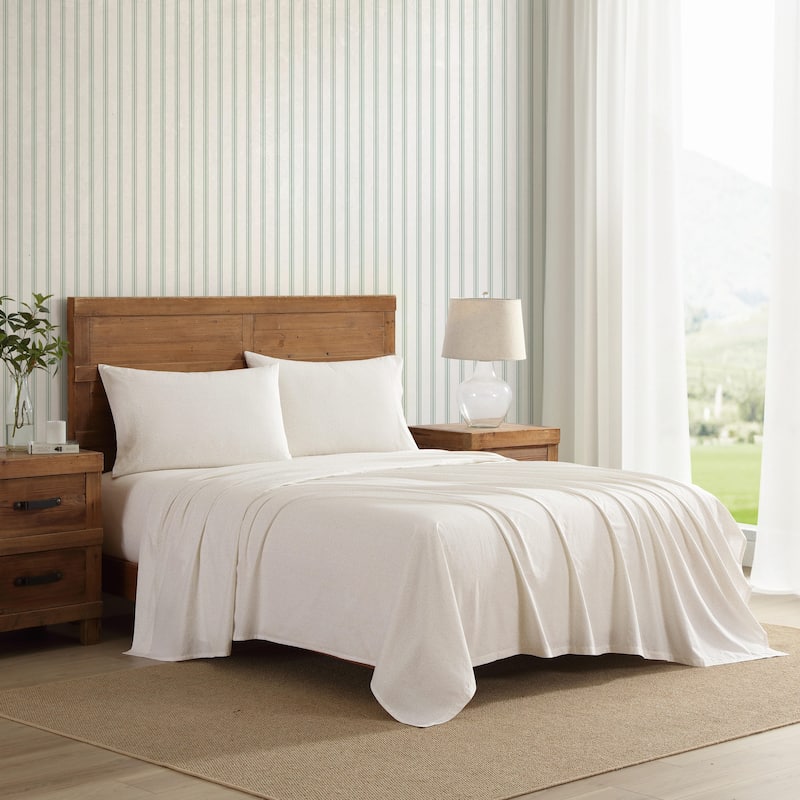 Laura Ashley Soft & Breathable Cotton Percale Deep-Pocket Sheet Set