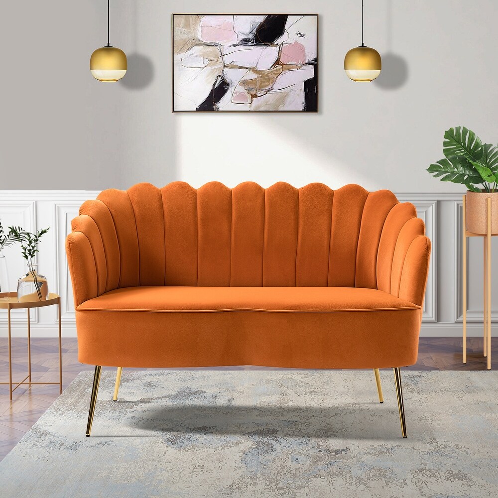 Orange loveseat outlet