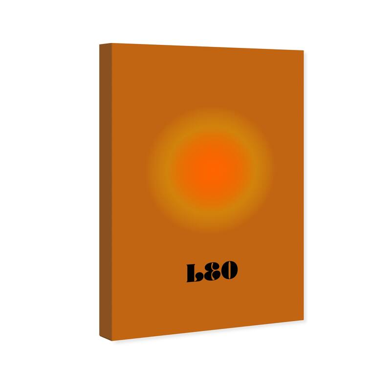 Wynwood Studio Canvas Spiritual and Religious Aura Leo Orange and Dark Orange Modern & Contemporary Wall Art Canvas Print