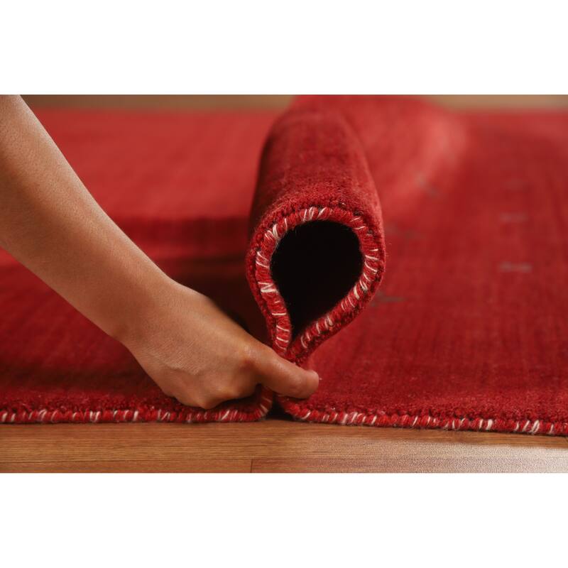 Hand Knotted Oriental 100% Wool Carpet Tribal Tribal Red Gabbeh Area Rug - 11' 3'' X 8' 5''